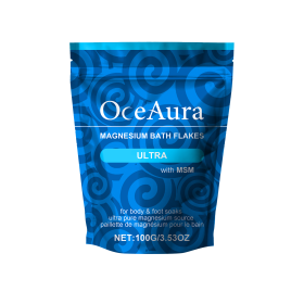 OceAura Magnesium Bath Salt Sheets For Daily Cleaning, Nourishing, Comfort, Gentlness And Discomfort Relief. Shower Bag And Bath Sheets